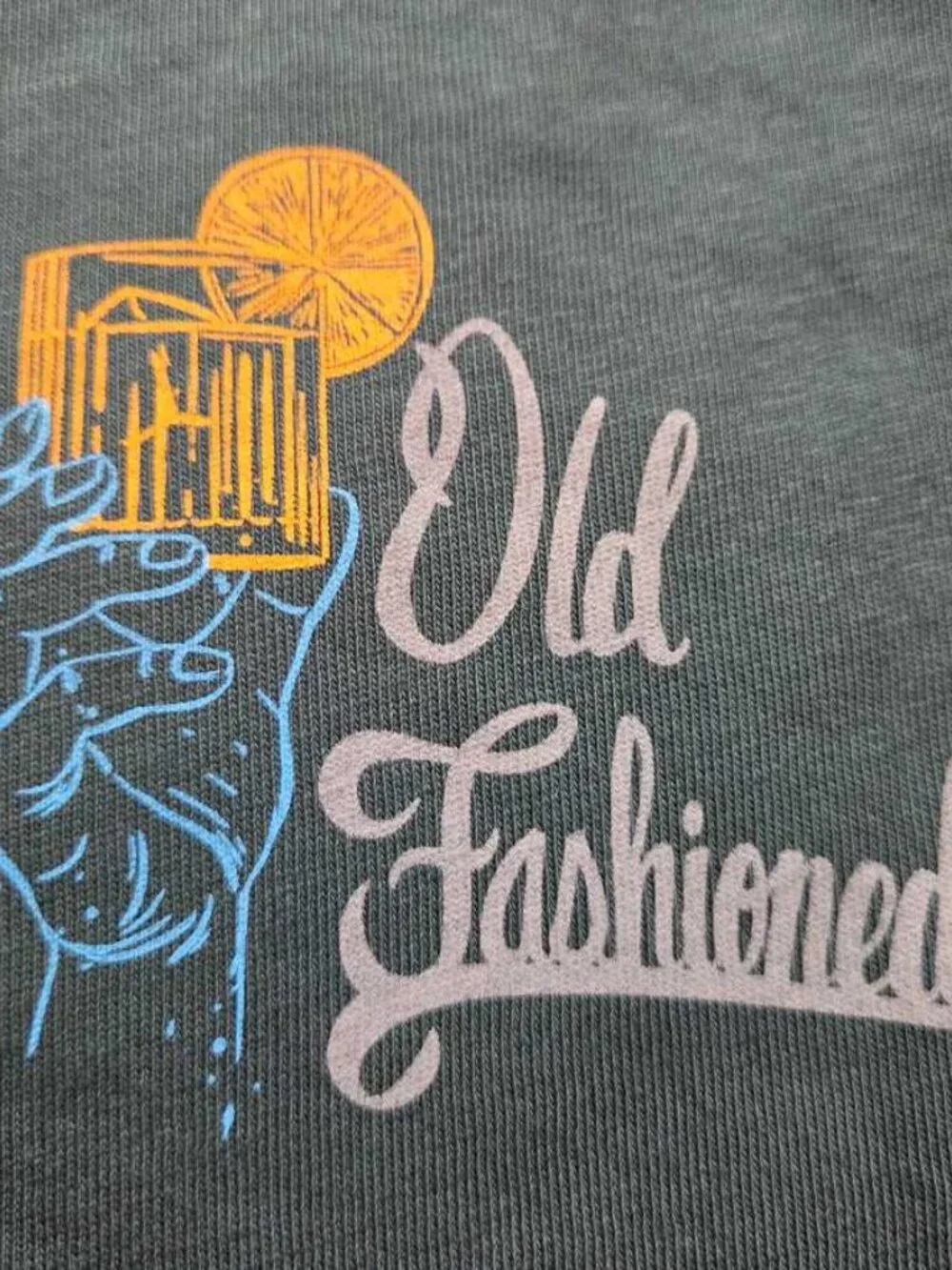 New M J.Crew vintage wash cotton Old Fashioned drink graphic t-shirt